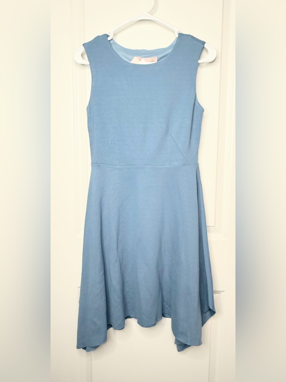 Philosophy Dresses XS Blue Fit Flare Handkerchief Hem Sleeveless Dress NWT